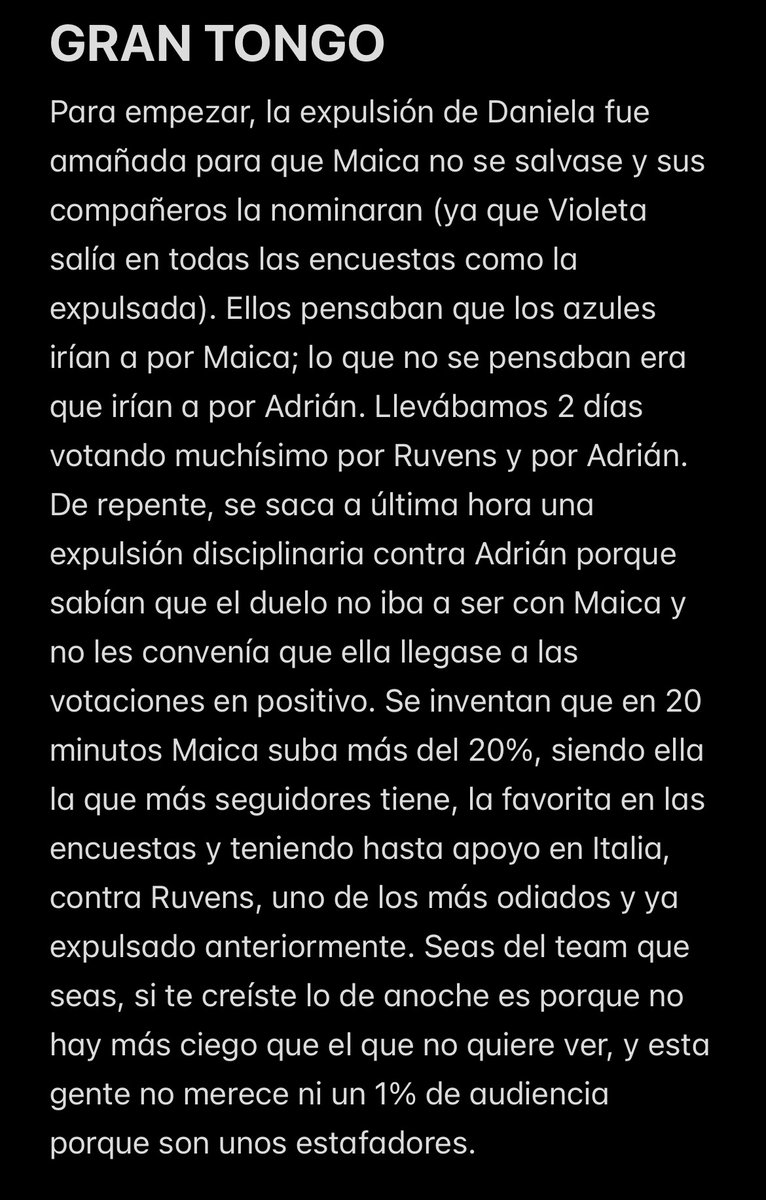 morsiada35116's tweet photo. No hay más nada que decir señoría  #GHGala14 #GH6D #TonGHazo @ghoficial https://t.co/9ejoptUlcO