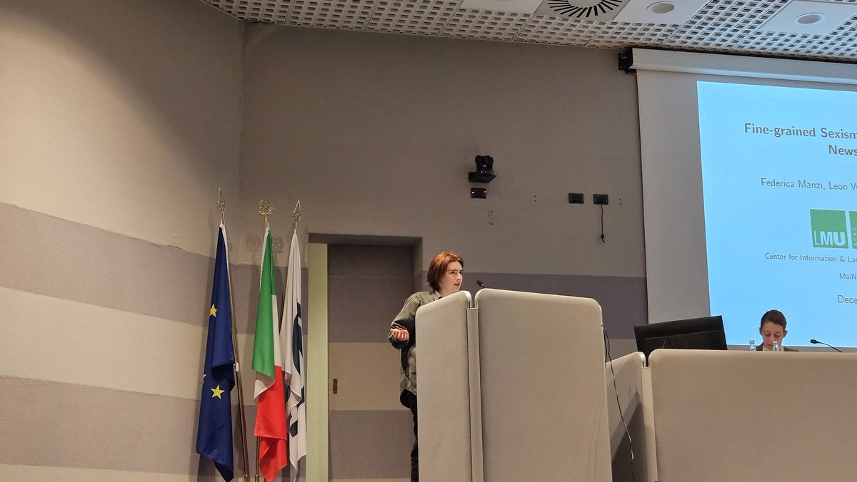 CLiC-it Conference (@clic_it_conf) on Twitter photo Federica Manzi with <a href="/weberple/">Leon Weber-Genzel</a> <a href="/barbara_plank/">Barbara Plank</a> brings to us "Fine-grained Sexism Detection in Italian Newspapers" #CLiCit2024 <a href="/AILC_NLP/">AILC_NLP</a> #NLProc Federica Manzi with <a href="/weberple/">Leon Weber-Genzel</a> <a href="/barbara_plank/">Barbara Plank</a> brings to us "Fine-grained Sexism Detection in Italian Newspapers" #CLiCit2024 <a href="/AILC_NLP/">AILC_NLP</a> #NLProc
