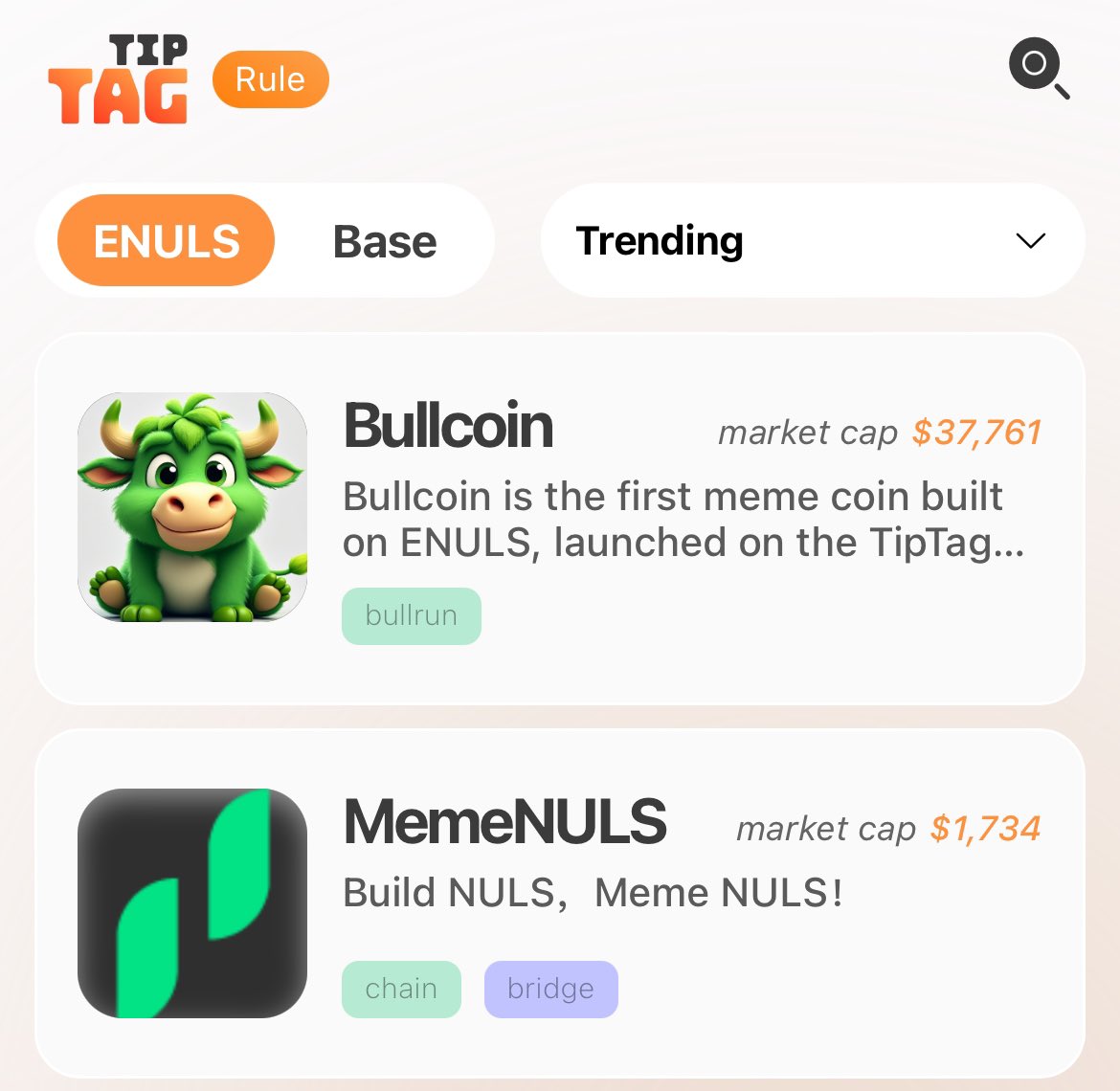 TagAIDAO's tweet photo. The news: We used 1000 $NULS to purchase 15.07M $BullCoin and burn it.
https://t.co/PyWNIxuouO
This is just the beginning, with weekly buybacks. ENULS Ecosystem MemeCoin season — let’s celebrate together! https://t.co/SMINxJXsvg