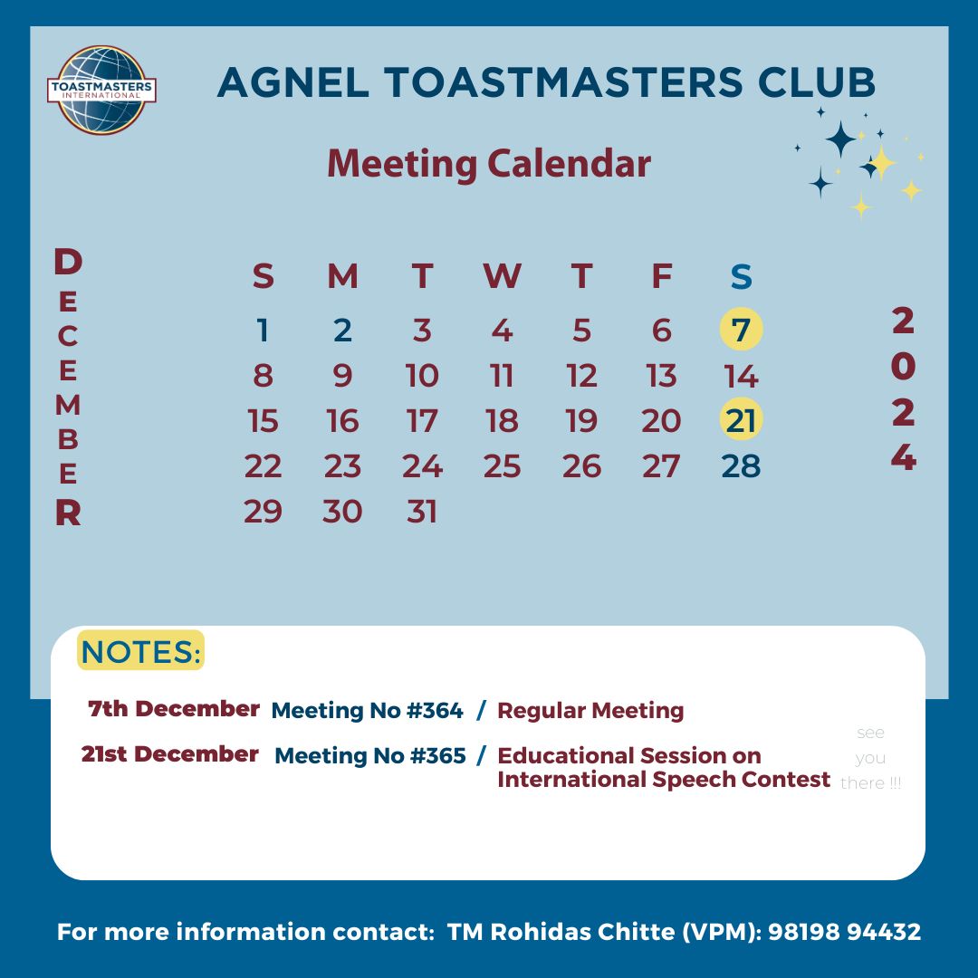 Agnel Toastmasters (@agneltmvashi) on Twitter photo 