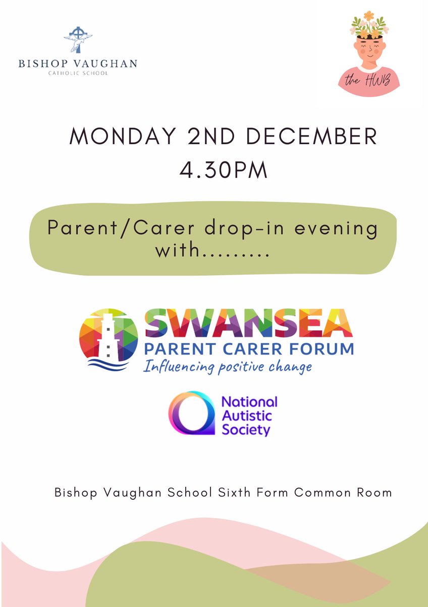 Thank you to members from Swansea Parent Carer Forum and the National Autistic Society for joining us at our first parent/carer 'Drop In' evening last Monday. A huge amount of information was shared among all!