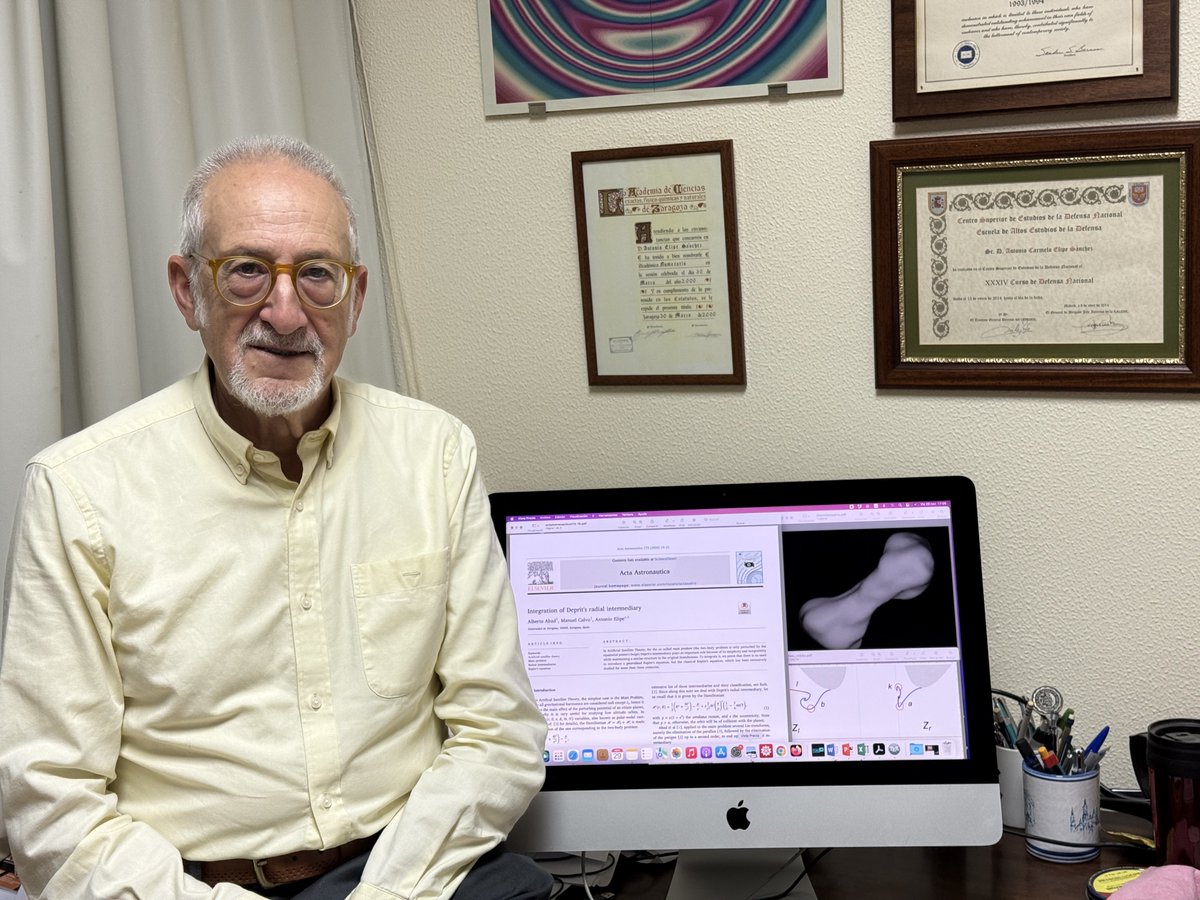 Antonio Elipe, catedrático de Matemática Aplicada de la Univ. de Zaragoza, ha sido elegido Académico de la International Academy of Astronautics. 
El profesor Elipe es presidente de la Real Academia de Ciencias de Zaragoza, fue director del IUMA y del CUD y decano de la Facultad.