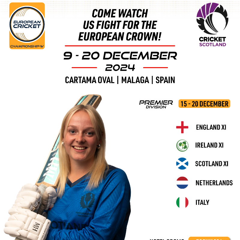 CricketScotland's tweet photo. The Scotland squad for this month's Women's ECC has been announced!