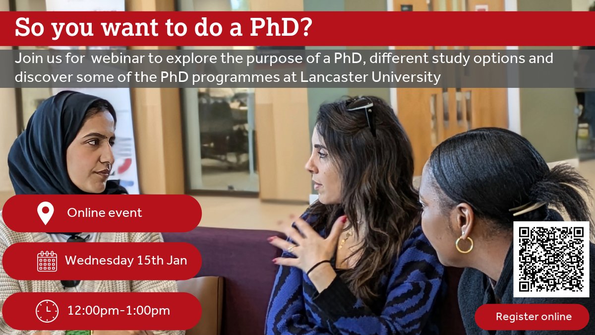 IOELC (@ioelc) on Twitter photo Do you want to do a PhD <a href="/LancsDHR/">Division of Health Research, Lancaster University</a> <a href="/LancasterUniFHM/">Lancaster University Faculty of Health & Medicine</a> <a href="/IOELC/">IOELC</a> do register for this online event on 15th January 2024 to hear more from <a href="/cewalshe/">Catherine Walshe</a>. Scan the QR Code and register Do you want to do a PhD <a href="/LancsDHR/">Division of Health Research, Lancaster University</a> <a href="/LancasterUniFHM/">Lancaster University Faculty of Health & Medicine</a> <a href="/IOELC/">IOELC</a> do register for this online event on 15th January 2024 to hear more from <a href="/cewalshe/">Catherine Walshe</a>. Scan the QR Code and register