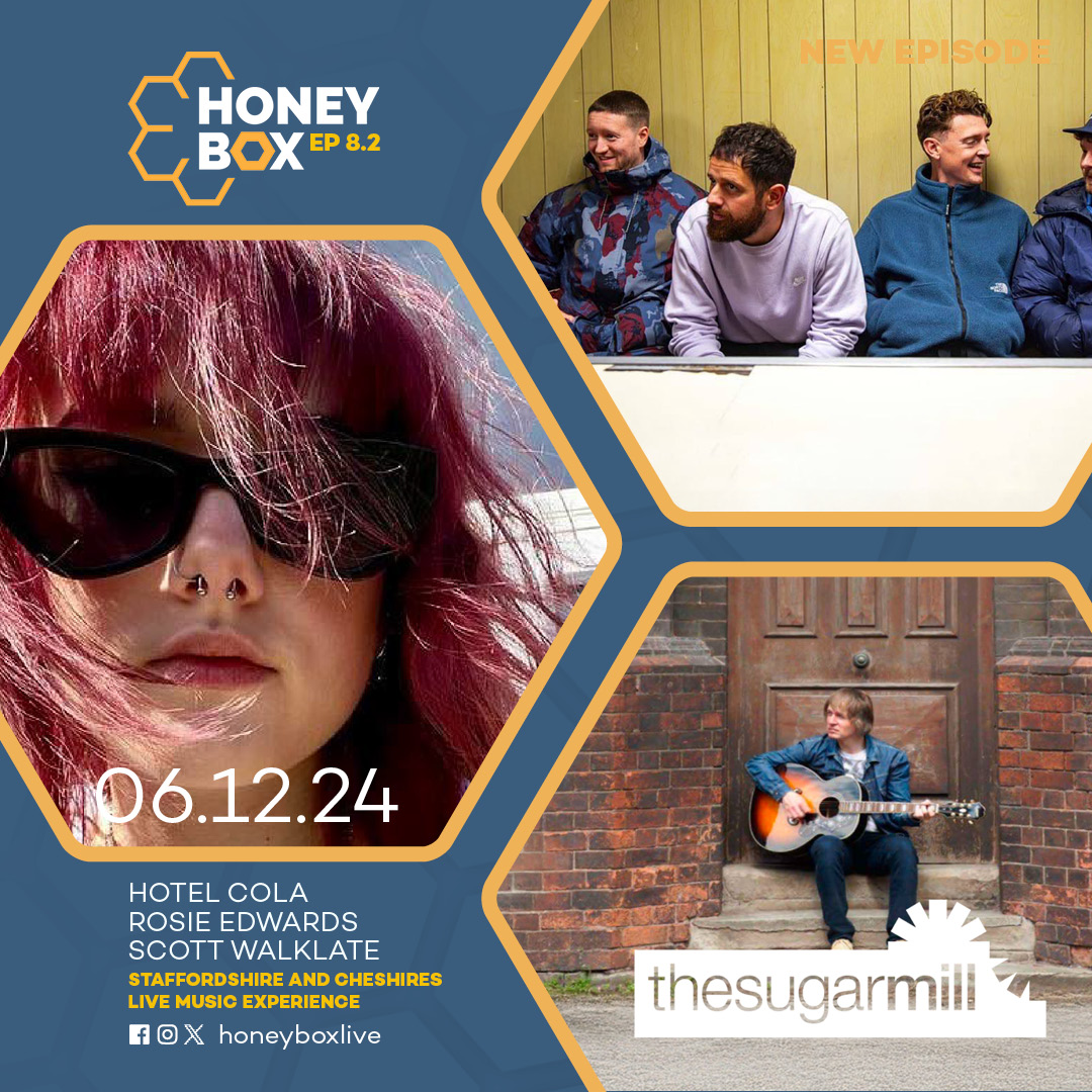 Join us at tonight for a special episode: grab a ticket from the link below or tune in live on Facebook and YouTube! We've got Rosie Edwards, Scott Walklate and Hotel Cola performing live at the SugarMill.

Tickets: eventbrite.com/e/918731870757
Youtube: youtube.com/honeyboxlive