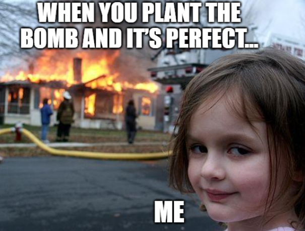 gocsgocom's tweet image. #cs2meme
Me: Plants the bomb perfectly. 💣
Also me: Pretend it's all part of the plan. 😏
---
Btw, our Gocsgo will be online soon. 
Keep an eye out for more surprises! 👀