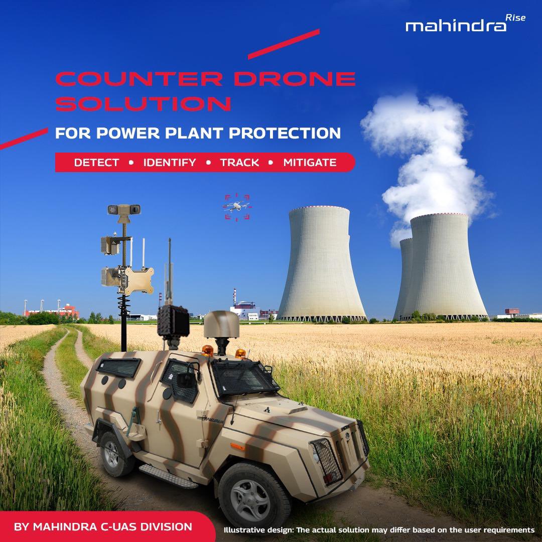 anandmahindra's tweet photo. Drones are going to be the most critical pieces of hardware in both Defence and Civil Protection in the future. 

We must be second to none in this area. 

Counter-drone systems are perhaps even more important as we have witnessed in the Middle East recently.

Mahindra is working on a differentiated counter drone solution in India for Civilian & Defence applications to protect and safeguard people, critical assets, and missions. 

It will be an autonomous and integrated solution providing detection, tracking, identification, and mitigation – an all in one system, including a C2 (Command & Control) module. The system can be deployed as counter drone solution for protection of critical infrastructure in urban areas or as an integral part of a broader multi-layered Counter-Unmanned Aircraft System (C-UAS) solution for defence applications. 

We are focussed on Transfer of Technology (TOT) of best-in-class solutions and manufacturing of Radio Frequency (RF) based counter-drone solutions

We were pleased to do a demo to the U.P Prayagraj Police and they are exploring the use of our solution for the Kumbh mela…