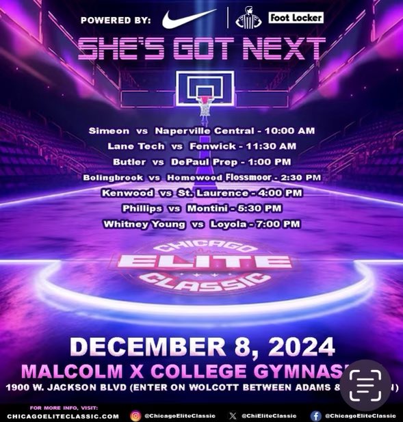 Sunday! Be There!! Especially at 4pm!!!
<a href="/BroncoSociety/">Kenwood Academy</a> <a href="/KenwoodSports/">Kenwood Academy Sports</a> <a href="/Jumpman23/">Jordan</a> <a href="/CPLAthletics/">Chicago Public League Athletics</a> <a href="/ChiEliteClassic/">Chicago Elite Classic</a> <a href="/mikeclarkpreps/">MikeClarkPreps</a> <a href="/K_Williamsmedia/">Kyle W</a> <a href="/HydeParkHerald/">Hyde Park Herald</a> <a href="/culture_chi/">HerChiCulture</a> <a href="/Sports4daGirls/">Śports4daGirls 🥇(Illinois)</a> <a href="/ibcacoaches/">Illinois Basketball Coaches Association</a> <a href="/BAHoopsGirls/">BAHoopsGirls</a> <a href="/PGHIllinois/">Prep Girls Hoops Illinois</a> <a href="/MHS_Girls_/">Midwest Hoops Spotlight</a> <a href="/dhpreps/">Daily Herald Preps</a>