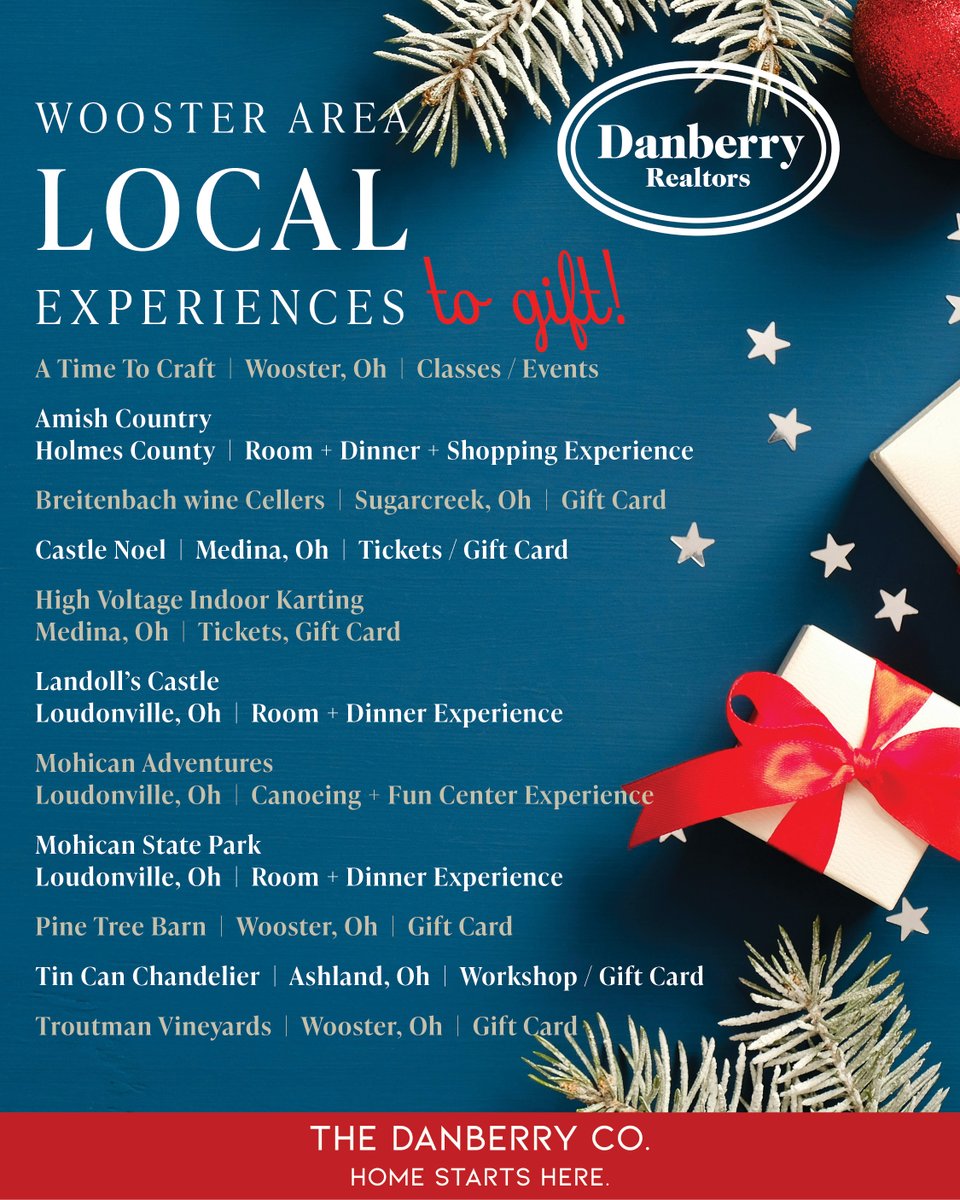 DanberryRealtor's tweet image. If you are looking to add some wonderful {and local} experiences to your holiday shopping list, check out these wonderful ideas throughout our community!

#LocalExperiences #GiftingExperienes #HolidayShopping #MidwestIsHome #HomeStartsHere #TheDanberryCo