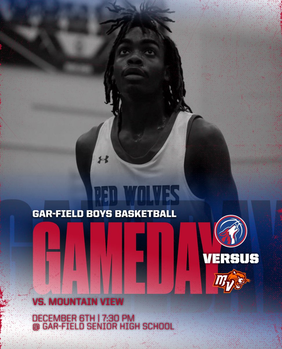 GFHSBoysBball's tweet image. GAME DAY! ❤️‍🔥
The Gar-Field Tip-Off classic continues! The Red Wolves take on the Mountain View Wildcats in the finals tonight! Come out and support!!! 
🕢 7:30 
📍 Gar-Field Senior High School
🎟️ my.hometownticketing.com 
#GFStrong