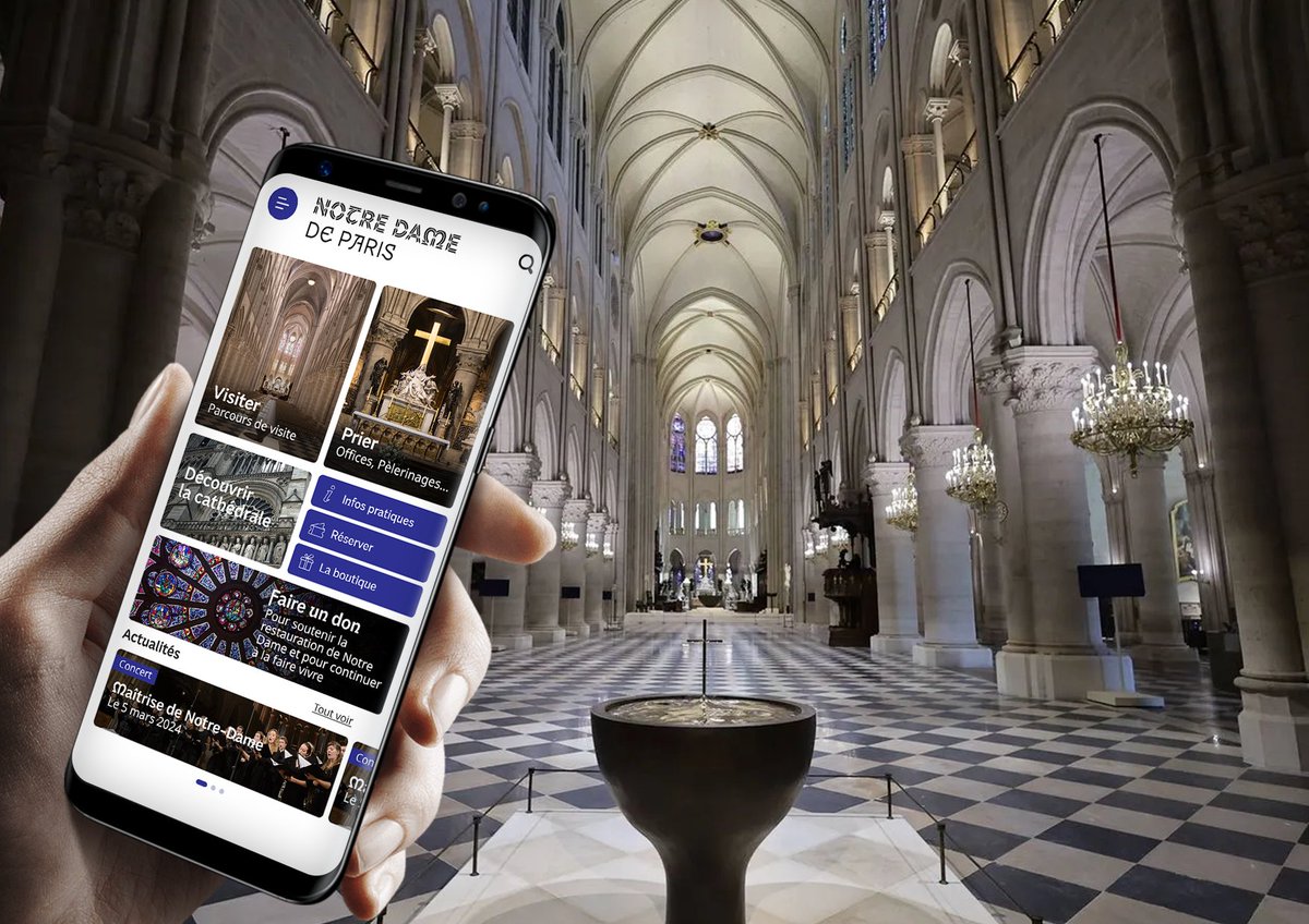 [CONTENU CLIC] La Cathédrale Notre Dame a lancé sa nouvelle application mobile de visite, adaptée à tous les publics
<a href="/notredameparis/">Cathédrale Notre-Dame de Paris</a> <a href="/AgenceMazedia/">Mazedia</a>  <a href="/audiovisit_/">audiovisit</a>  <a href="/CultureAccess/">Culture accessible</a>  <a href="/phonarium/">Phonarium ⚡ Sound design</a>  <a href="/Ubisoft/">Ubisoft</a> 
club-innovation-culture.fr/cathedrale-not…