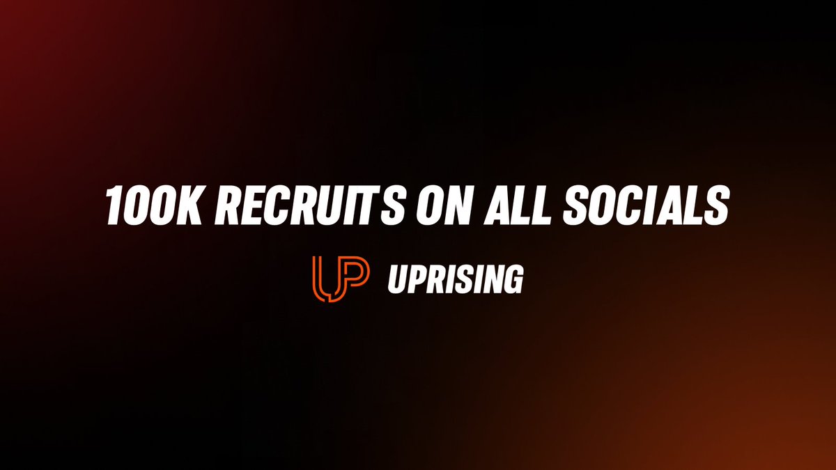 Community is everything.

Thank you for 100k followers across all of our socials.

Cheers recruits, to the first 100k  🥂