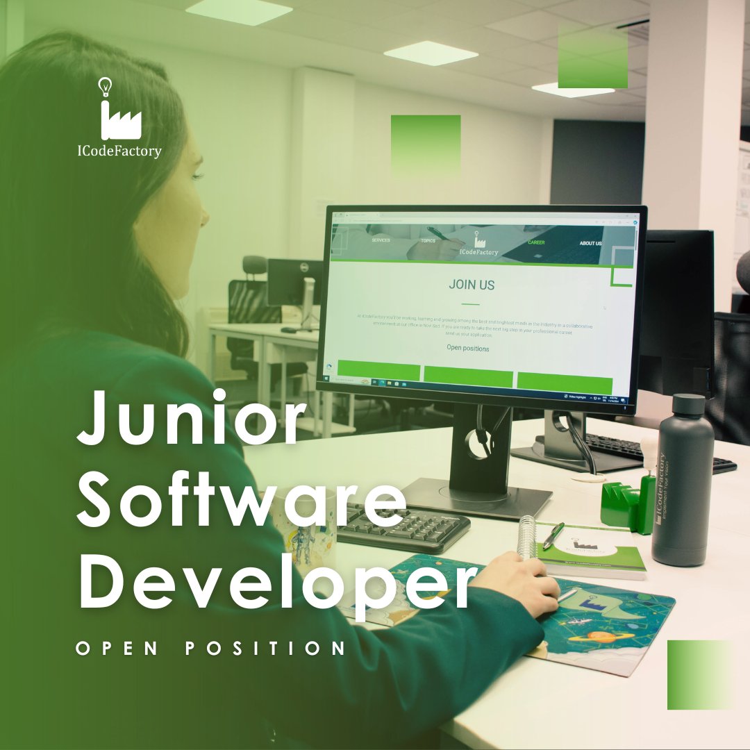 🚀 ICodeFactory is looking for a Junior Software Developer to join our team! 🚀

If interested apply here: bit.ly/ICodeFactoryJu… 🔗

#CareerOpportunity