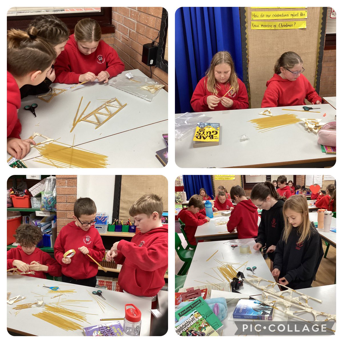 We continued making our bridge structures this week, focussing on making Truss bridges with spaghetti 🌉🪚 #acpsdt