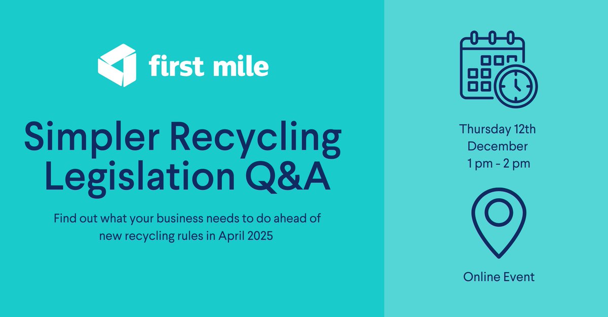 Up-to-date on Simpler Recycling? Join our FREE webinar with CEO Bruce Bratley.  

Learn latest updates, how to get compliant, and ask live Q&amp;A.

📅12 Dec 2024, 
🕐1 PM GMT 
📍Online Webinar 

Register now - eventbrite.co.uk/e/110646128849…

#Webinar #Event #Recycling