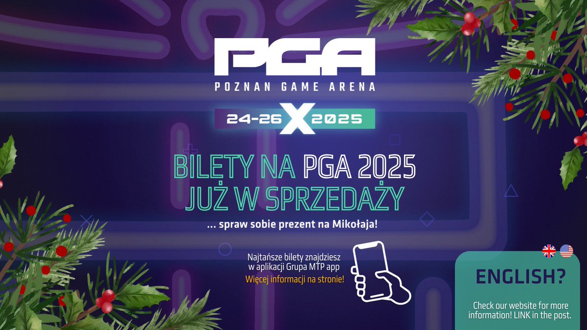 Znamy już datę #PoznanGameArena2025! 🤩 Następne #świętogamingu 🎉 obchodzimy już 24-26. października. Nie zapomnij o biletach - pierwsza NAJTAŃSZA pula przedsprzedażowa właśnie ruszyła! Dowiedz się więcej na: mtp-link.pl/PGA2025CenyBil… ENG🇺🇸: mtp-link.pl/PGA2025TicketP…