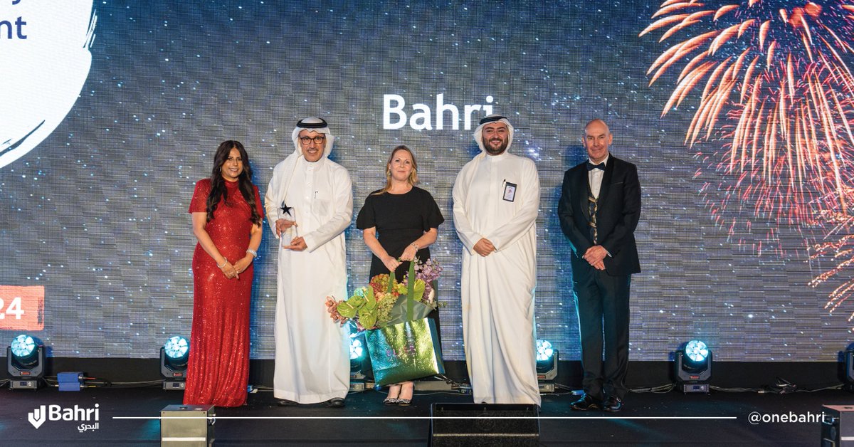 OneBahri's tweet photo. تقديراً لجهودها في إدارة رأس المال البشري حصلت #البحري على جائزة CIPD Middle East People Award من معهد تشارترد للأفراد والتنمية (CIPD) عن فئة أفضل مبادرة لتعزيز مشاركة الموظفين في الحفل السنوي الذي أقيم في دبي

In recognition of its efforts in human capital management, #Bahri has received the CIPD Middle East People Award from the Chartered Institute of Personnel and Development (CIPD) in the category of Best Employee Engagement Initiative. The award was presented at the annual ceremony held in Dubai