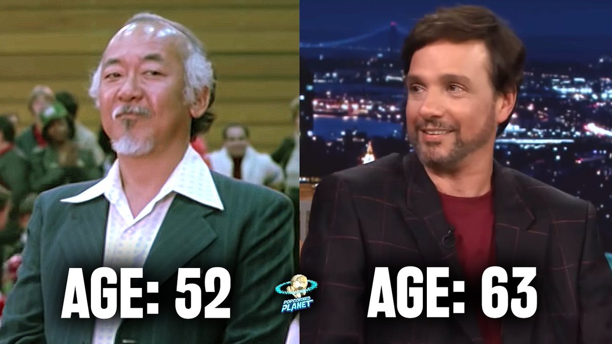 FUN FACT: Pat Morita was 52 when he played Mr. Miyagi in The Karate Kid back in 1984. Ralph Macchio was 22 when he first played Daniel LaRusso and is now 63 in Season 6 of Cobra Kai on Netflix. Currently making him eleven years older than Pat Morita as the wise old mentor.