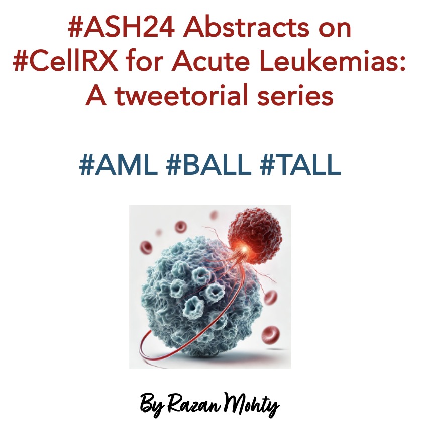 👉Cellular therapies for acute leukemia: A Deep Dive from #ASH24 

🚩21/21 🧵

🙏Feel free to add any other relevant abstract

 #AML #TALL #BALL #ASH24rm
<a href="/ASH_hematology/">ASH</a>