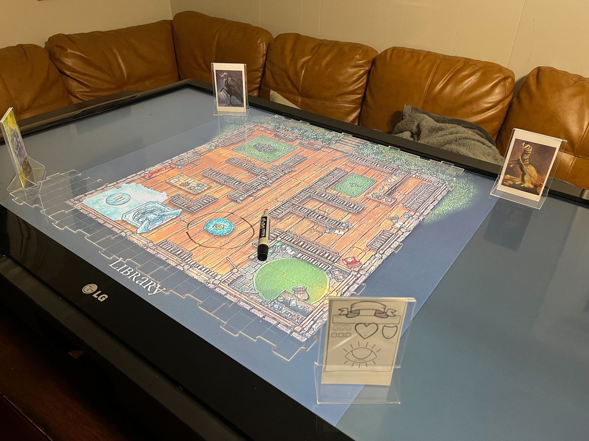 Current battlemap setup! All ready for the kid's D&amp;D game tomorrow. Looking forward to this...