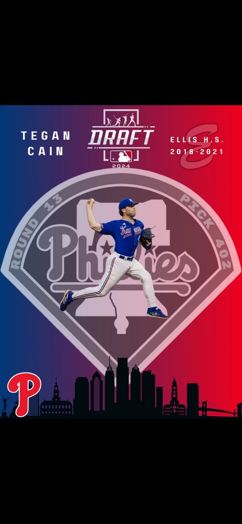 USD388's tweet photo. Welcome home EHS alumnus and MLB pitcher for the Philadelphia Phillies organization Tegan Cain! Tegan will be signing autographs tonight at the basketball game! We will also be having a raffle at the game for signed Tegan Cain jerseys and hats. $10 per ticket. Go Railers! https://t.co/iaXNKoQCy8