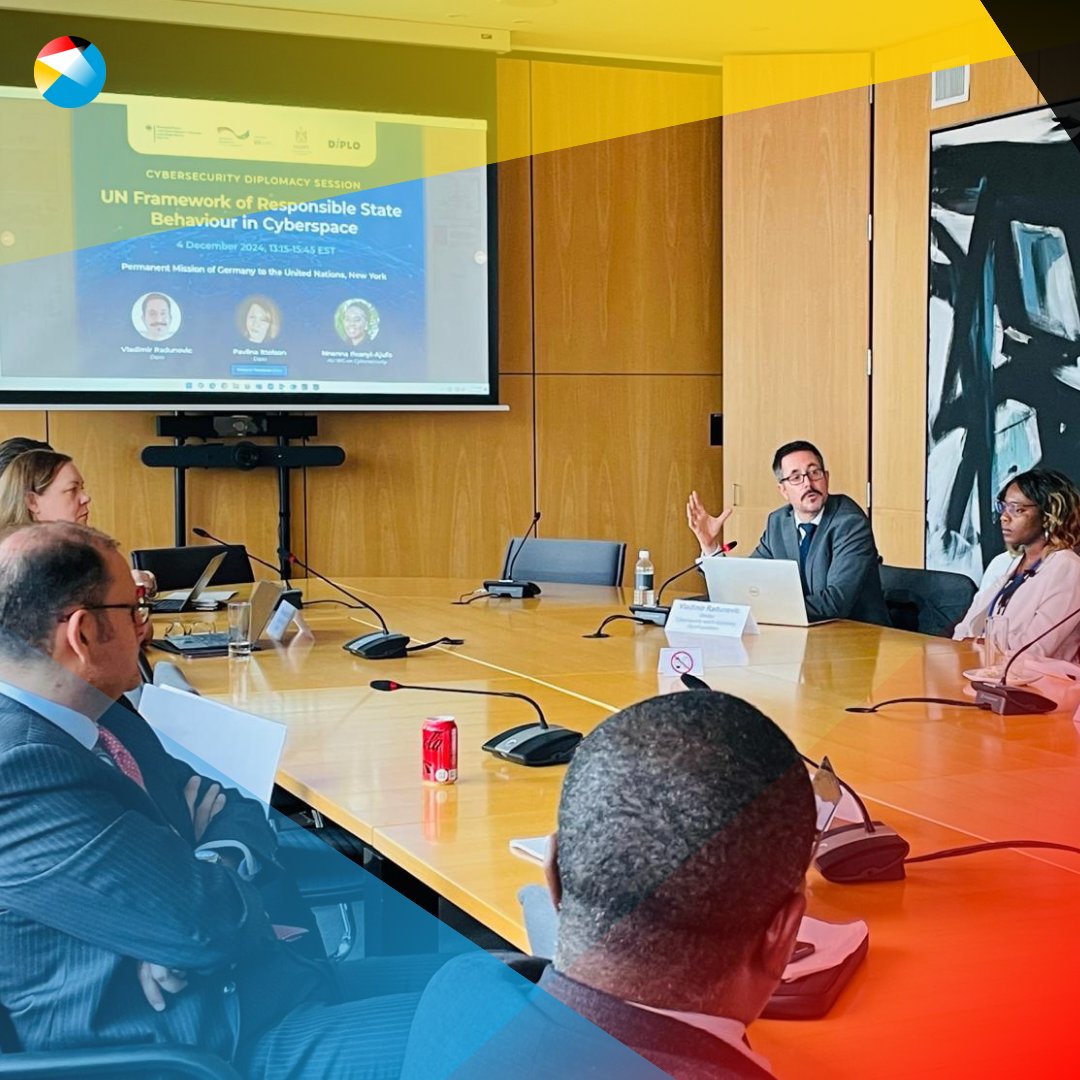 GermanyUN's tweet photo. Co-hosted by Germany and Egypt, and in cooperation with @DiplomacyEdu, the event showcased the need for strong collaboration on jointly advancing #cybermatters with all African Missions in New York! #Diplomacy #Cybersecurity (2/2) https://t.co/2suoaX4QbS