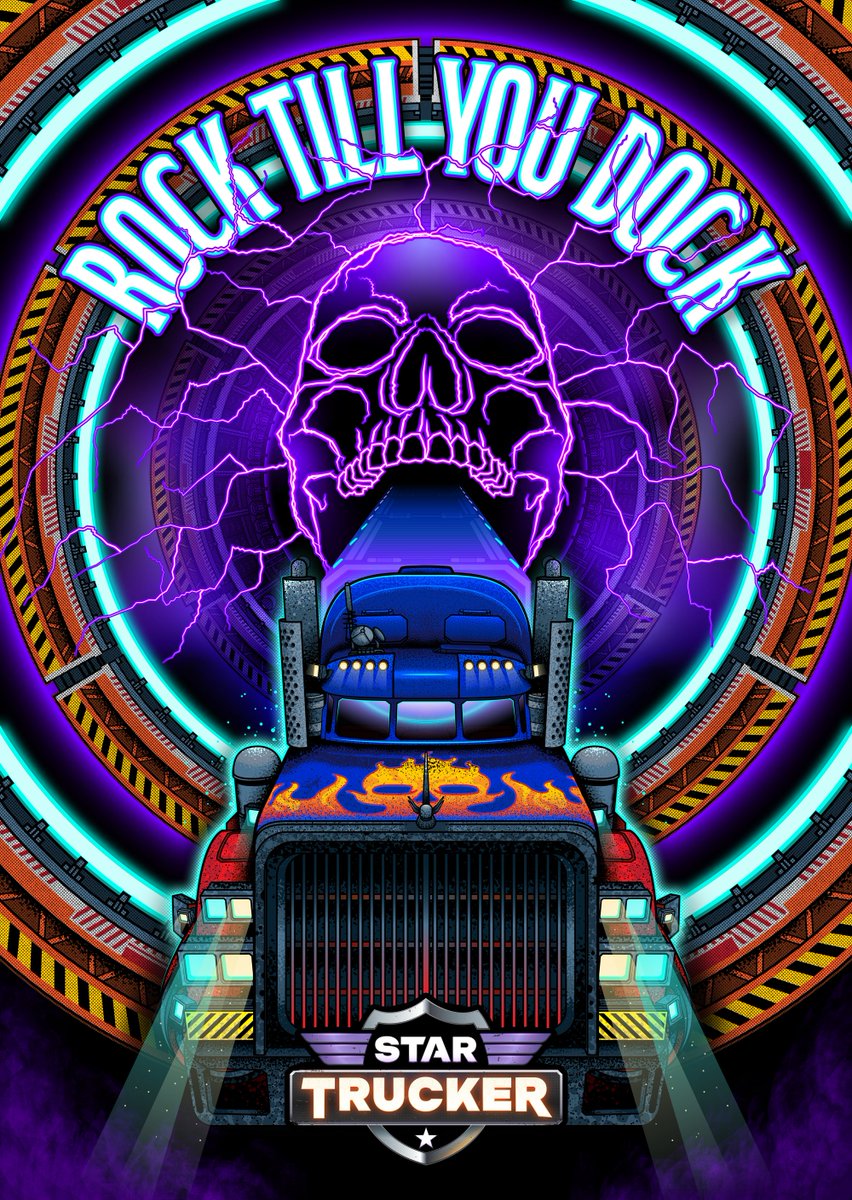 sinagedesign's tweet photo. Delighted to officially share my art for Star Trucker 🔥

Big Thanks to @PosterSpy and the team at @StarTruckerGame  @RawFury had an absolute blast working on this one! 🤘🔥 https://t.co/GEtdFwKNQH