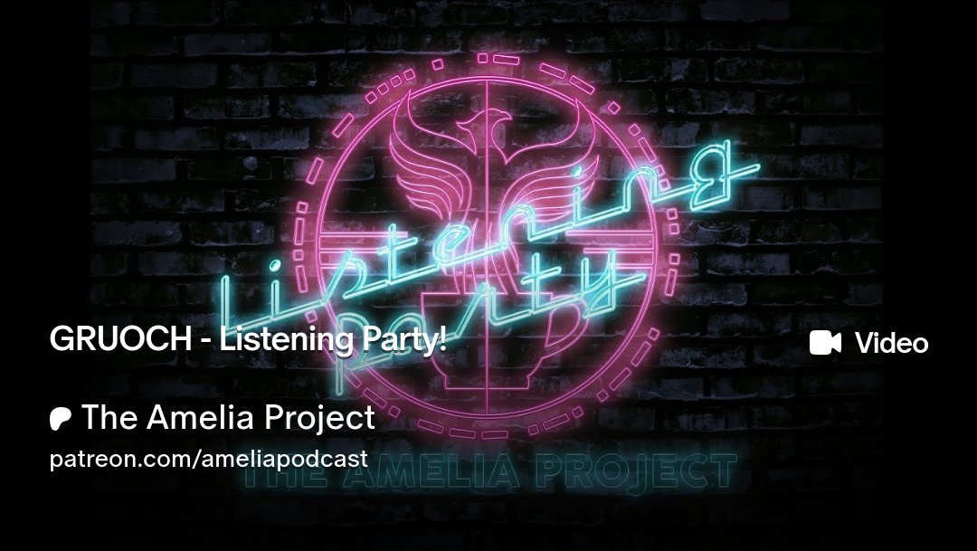 The Amelia Project (@amelia_podcast) on Twitter photo Last Listening Party of 2024 TOMORROW!
"Gruoch" by <a href="/lauren_grace_t/">Lauren Grace Thompson</a> & Ian Geers of <a href="/224BBaker/">Fawx & Stallion π</a> We can't wait to share it with you!
Not yet a patron? If you sign up in the next 24 hours and enter the code GRUOCH at checkout, you get 50% off the first 3 monthly membership tiers! Last Listening Party of 2024 TOMORROW!
"Gruoch" by <a href="/lauren_grace_t/">Lauren Grace Thompson</a> & Ian Geers of <a href="/224BBaker/">Fawx & Stallion π</a> We can't wait to share it with you!
Not yet a patron? If you sign up in the next 24 hours and enter the code GRUOCH at checkout, you get 50% off the first 3 monthly membership tiers!