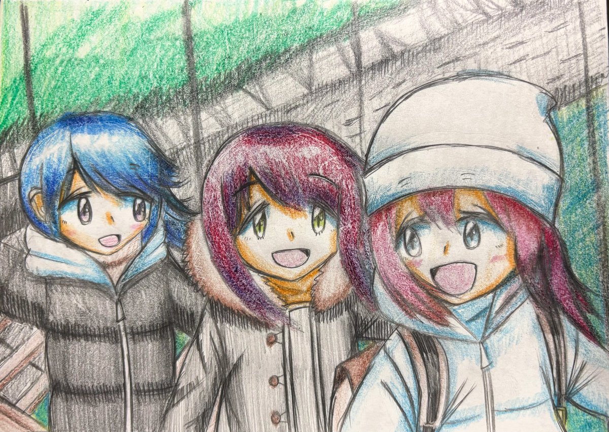 各務原なでしこ 「あoばは昔から構図描くのが苦手で上手く描けてるように見えても公式の構図を参考にし」|青葉クワックス🍥逃走中×謎解きのイラスト