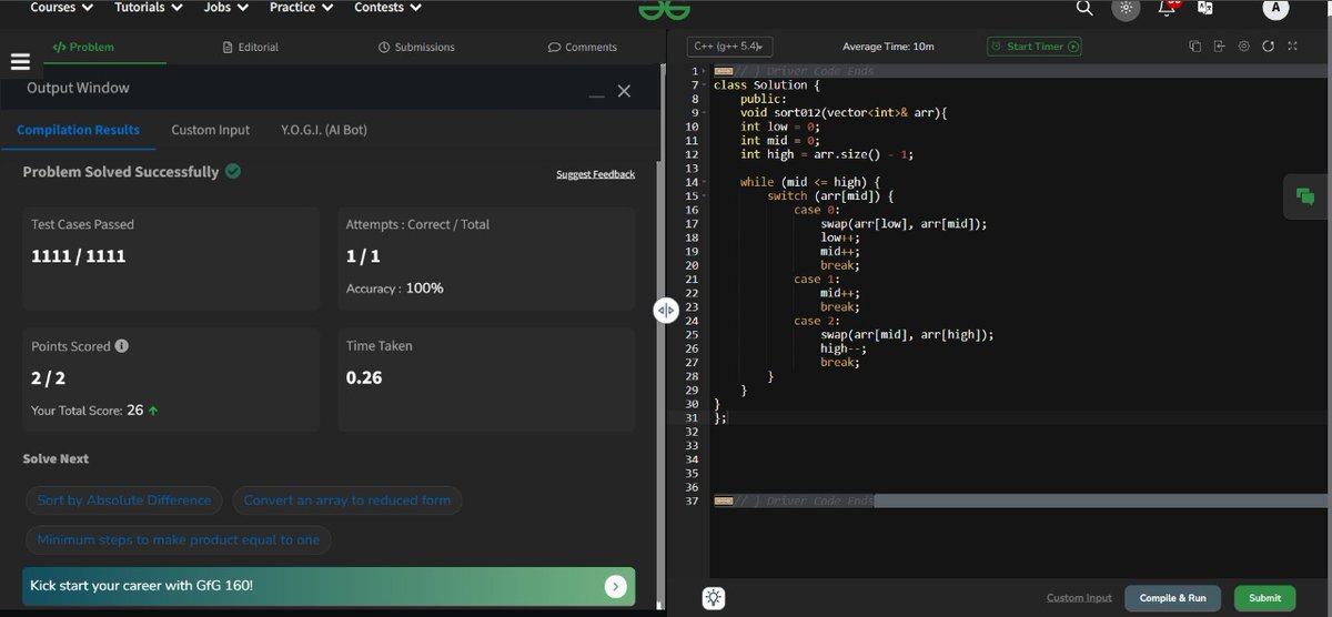 patel_king70's tweet image. Day 07 of 160 days problem solving
#gfg160 
#streak2024 
#Learningnew