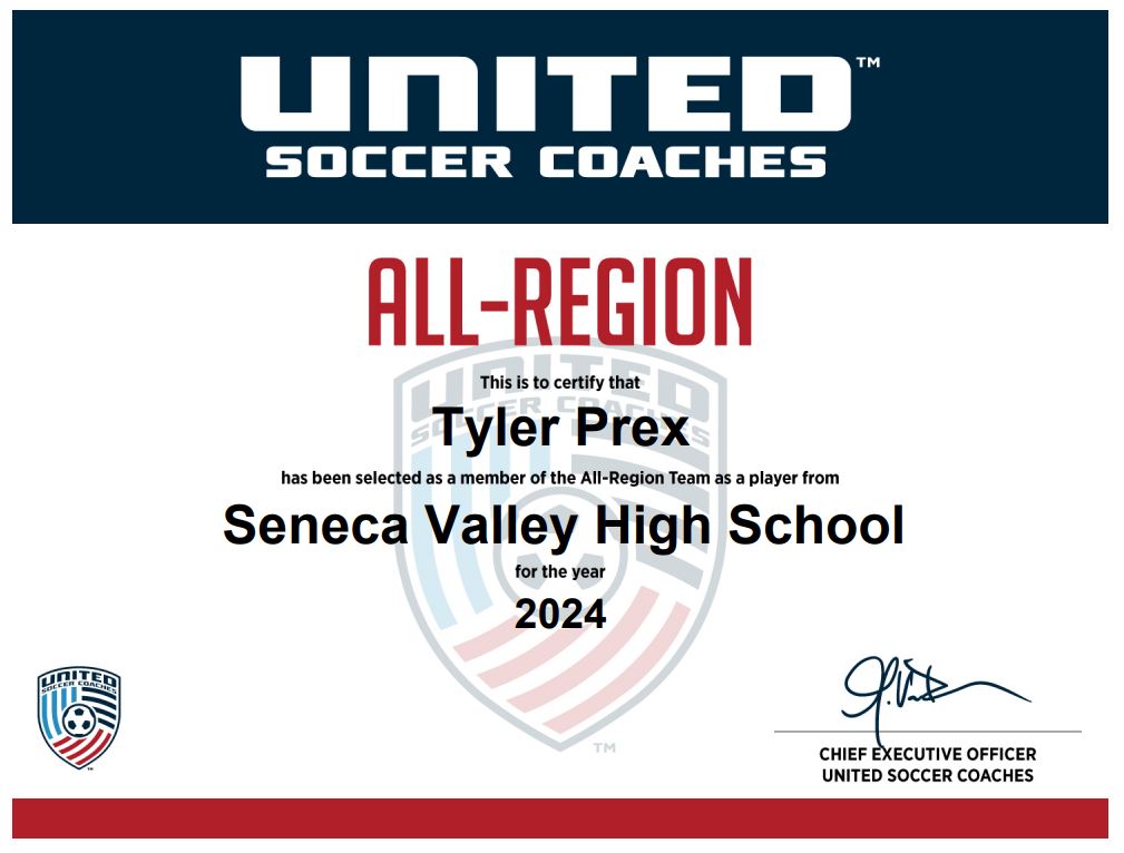 CONGRATULATIONS <a href="/PrexTyler/">Tyler Prex</a> - Regional All-American!