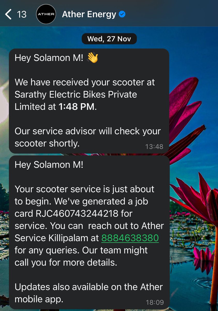 solamonmjohny's tweet photo. Pathetic service experience from Ather Killipalam, Trivandrum. They received the vehicle at 01:48pm and they started at 06:09pm. Never expected these type of service from the brand like @atherenergy please do the needful @tarunsmehta @swapniljain89 #atherservice https://t.co/WEBLlq5ogd