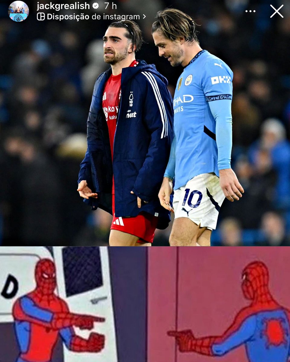 Grealish no IG 🤣