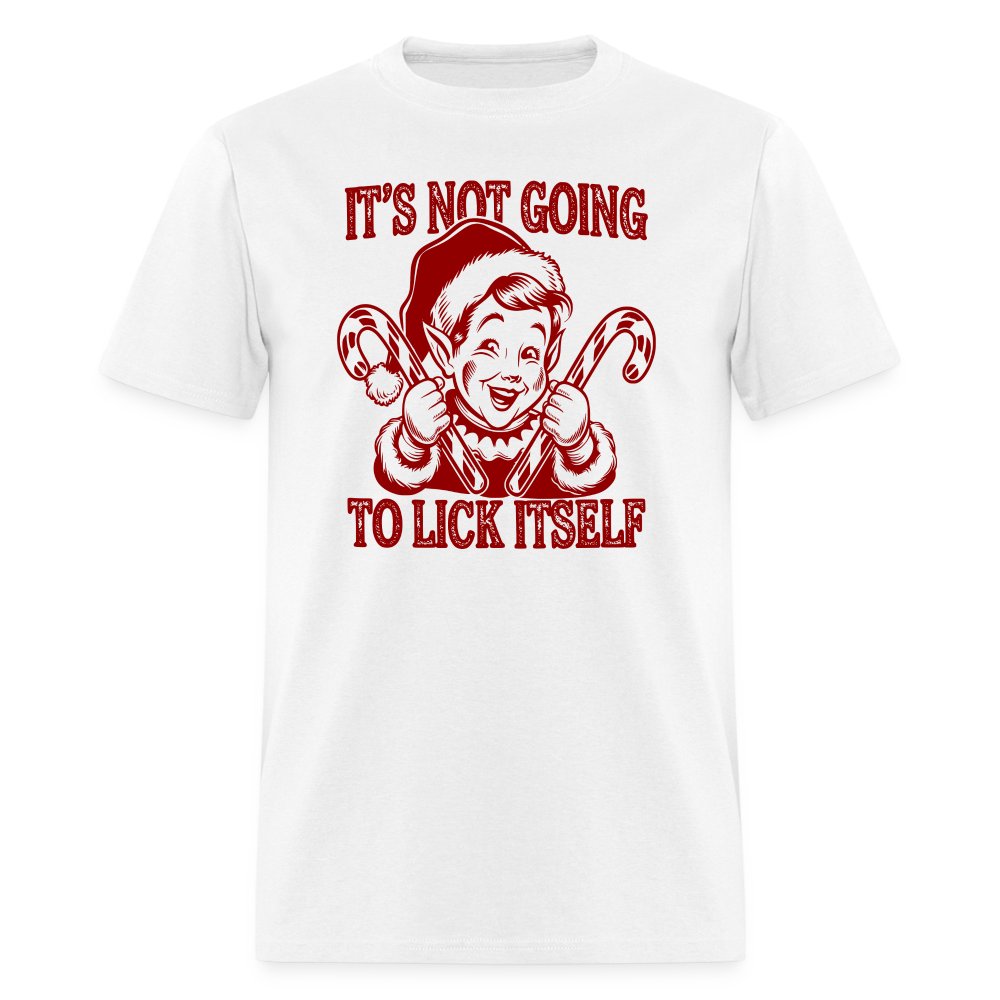 comphiesapparel's tweet photo. It's Not Going To Lick Itself (Naughty Christmas Elf) T-Shirt https://t.co/fiaI9g4a57 https://t.co/X7WUIdCqRH