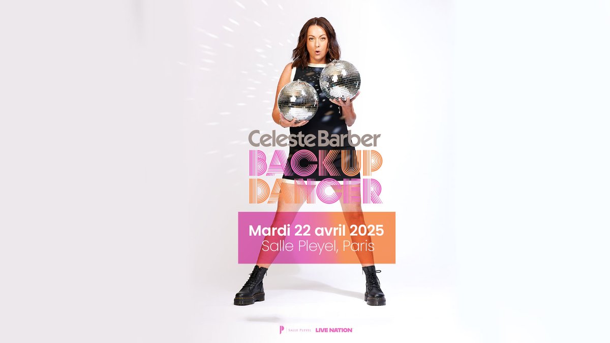 sallepleyel's tweet image. 🎙️ [ ANNONCE ]🎙️
La star australienne @celestebarber_ sera à la Salle Pleyel le 22 avril 2025 ! Entre humour, parodies et anecdotes, elle vous fera rire aux éclats avec son spectacle "BackUp Dancer" 🌟 

🎫 MEV : 13/12 - 10H00 tinyurl.com/mrm2m49k
