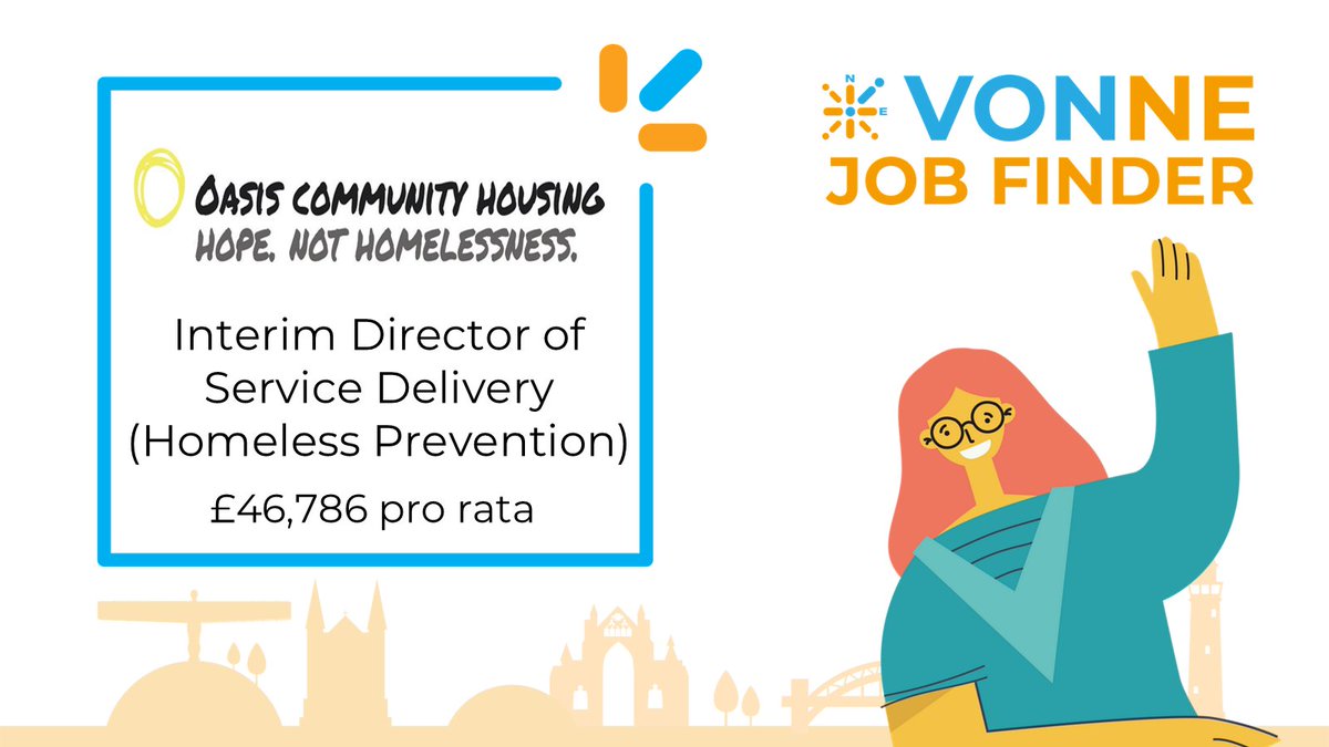 Interim Director of Service Delivery (Homeless Prevention), <a href="/oasiscomhousing/">Oasis Community Housing</a> , £47K pro rata

vonne.org.uk/vonne-jobs-det…

#CharityJobs #NorthEastJobs #GatesheadJobs