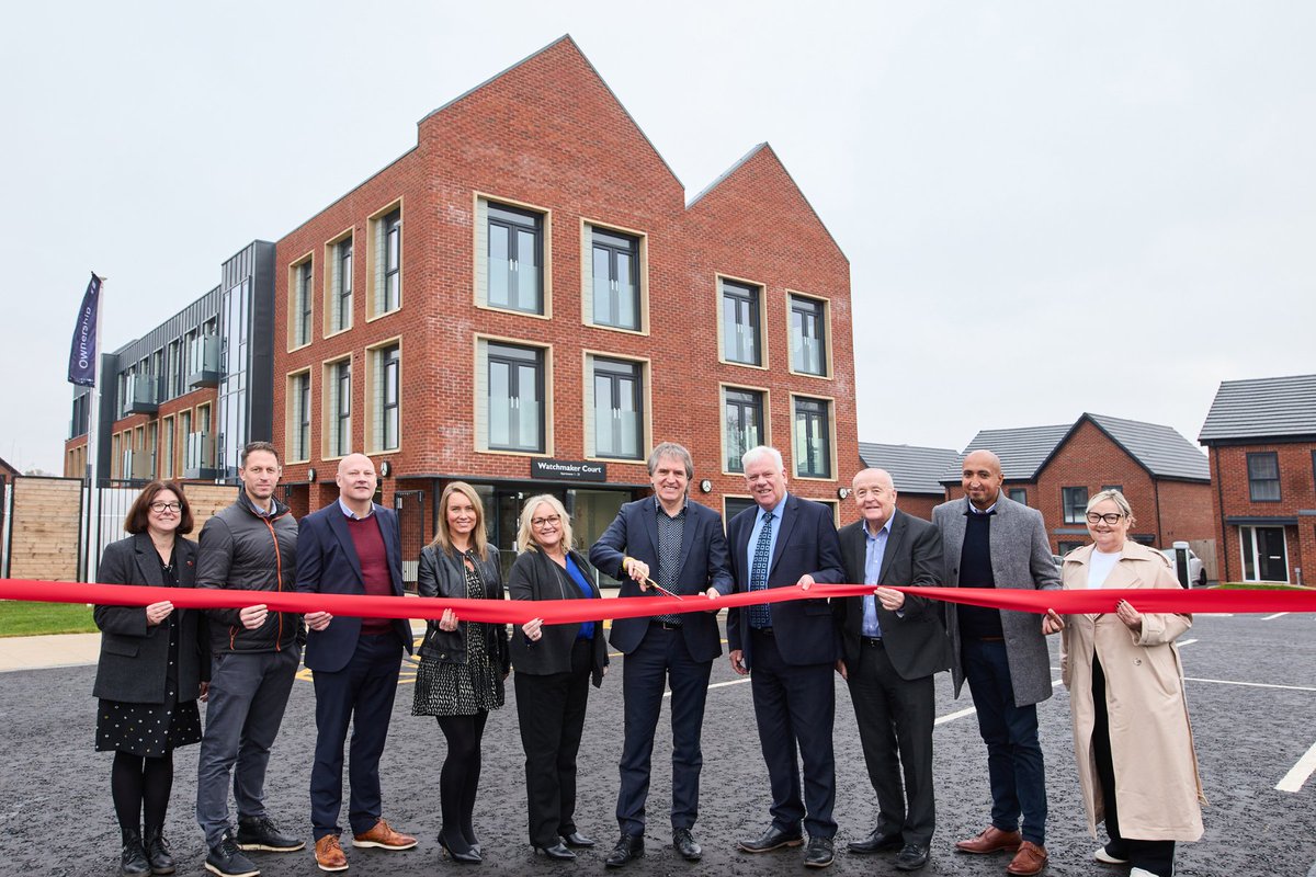 Mayor of the Liverpool City Region, Steve Rotheram, has cut the ribbon to officially mark the completion of Livv Housing Group's phase two development at The Watchfactory in Prescot, Merseyside.

Read more: bit.ly/4iqOWbx
#newhomes