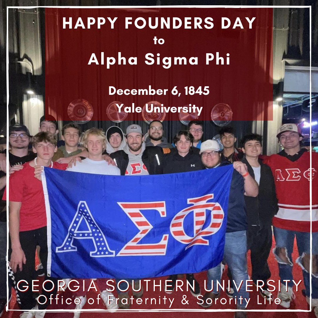 We would also like to wish the men of Alpha Sigma Phi Fraternity a very happy Founder's Day! ⁠
⁠
#GSFSLife #GSU #EagleNation #GS #StatesboroCampus