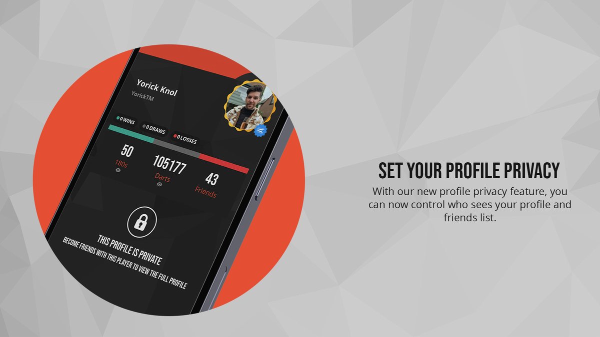 Have you discovered our recent profile privacy feature? Now, you have the power to decide who can view your profile. Update your settings today and enjoy a more personalised, protected experience. 🛡️
#DartCounter #GameOn #Privacy