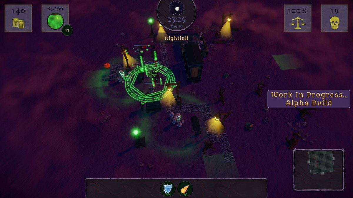 GoedWare's tweet photo. @TheIndieManiac ๐ฎ Working on 'Gravewatcher Nightfall': A mix of graveyard management & defense! Build graves by day, fend off spirits & demons by night, in a cursed cemetery teetering on the edge of worlds. Letโs connect! #indiedev #indiegame #goedwaregames #indiegamedev #followfriday #gamedev https://t.co/AJUecsnMUX