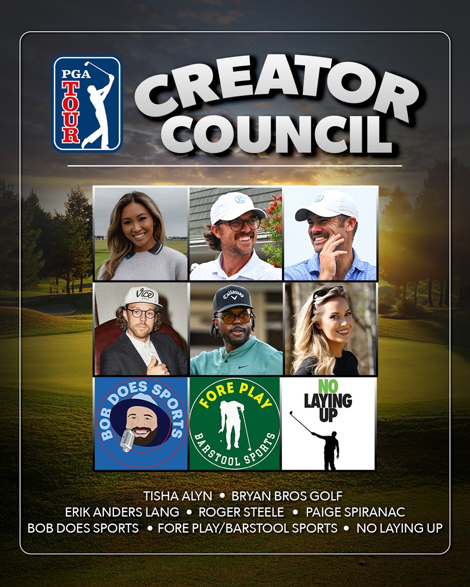 The TOUR is teaming up with top golf content creators 👀

The Creator Council will discuss fan engagement strategies, collaborative content opportunities, the evolution of the Creator Classic, and much more.