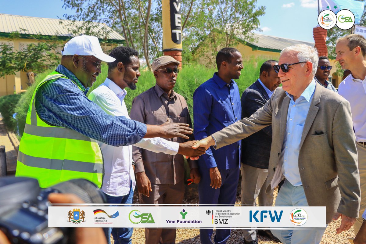 ymewater's tweet photo. We are immensely proud and honoured to have welcomed Mr. Jochen Flasbarth,State Secretary of the German Ministry for Economic Cooperation and Development (BMZ),with other senior BMZ officials, UNICEF Somalia, and WFP Somalia. #GermanyinSomalia #BMZ #UNICEFSomalia #WFPSomalia https://t.co/fhmlN3LlbJ