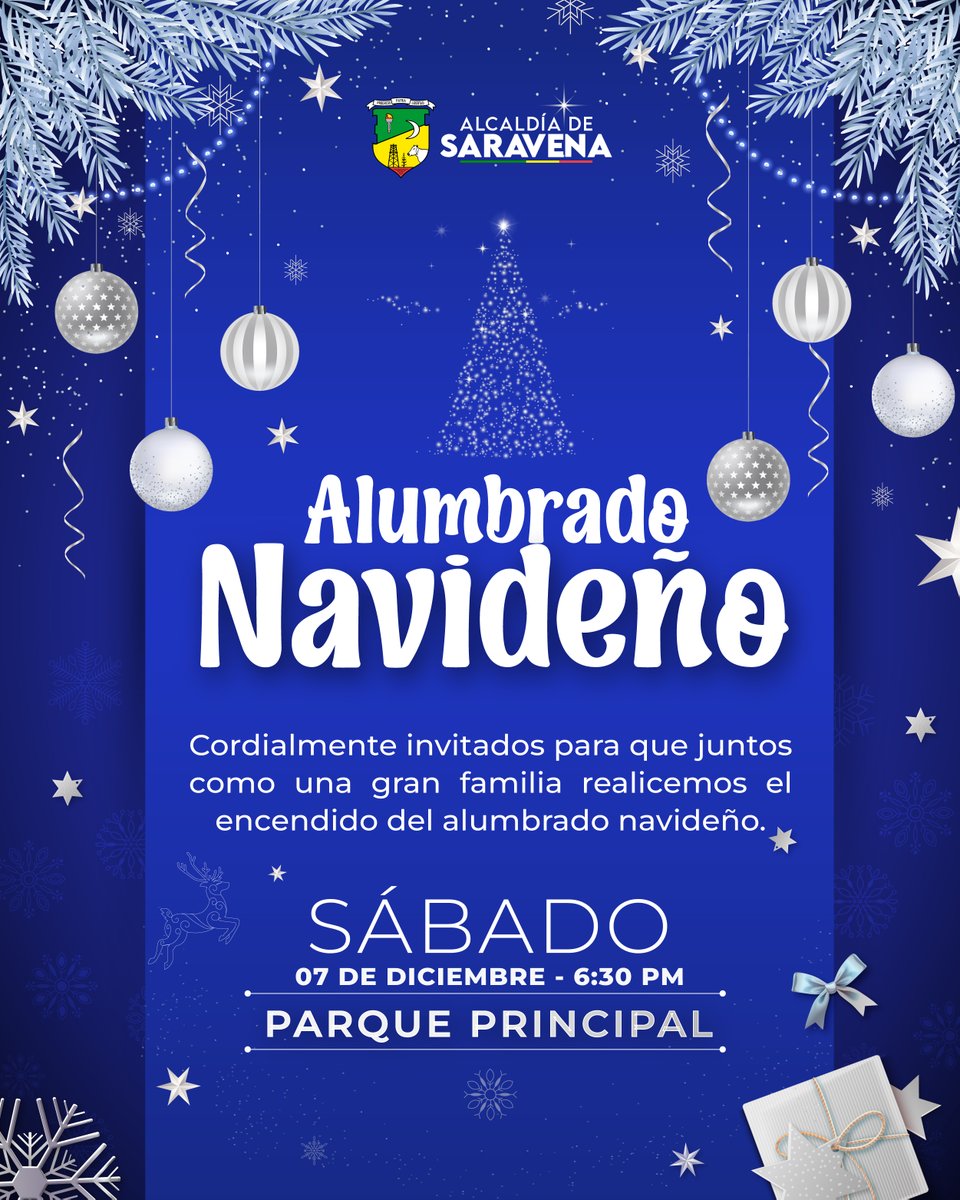 Prepárate para vivir en familia el #AlumbradoNavideño 📷📷📷

Invitamos a toda la comunidad de nuestro municipio a encender el alumbrado navideño y compartir una noche de velitas muy especial. 

📷📷Sábado 7 de Diciembre - Parque Central - 6:30 p.m.