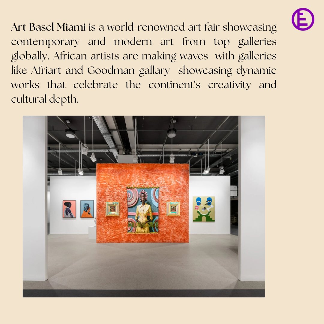 EbubayArts's tweet photo. Celebrating African talent at Art Basel Miami 2024, From bold abstractions to layered narratives, these African artists are on our radar, reshaping the global art scene. https://t.co/OhBQZsjSN9