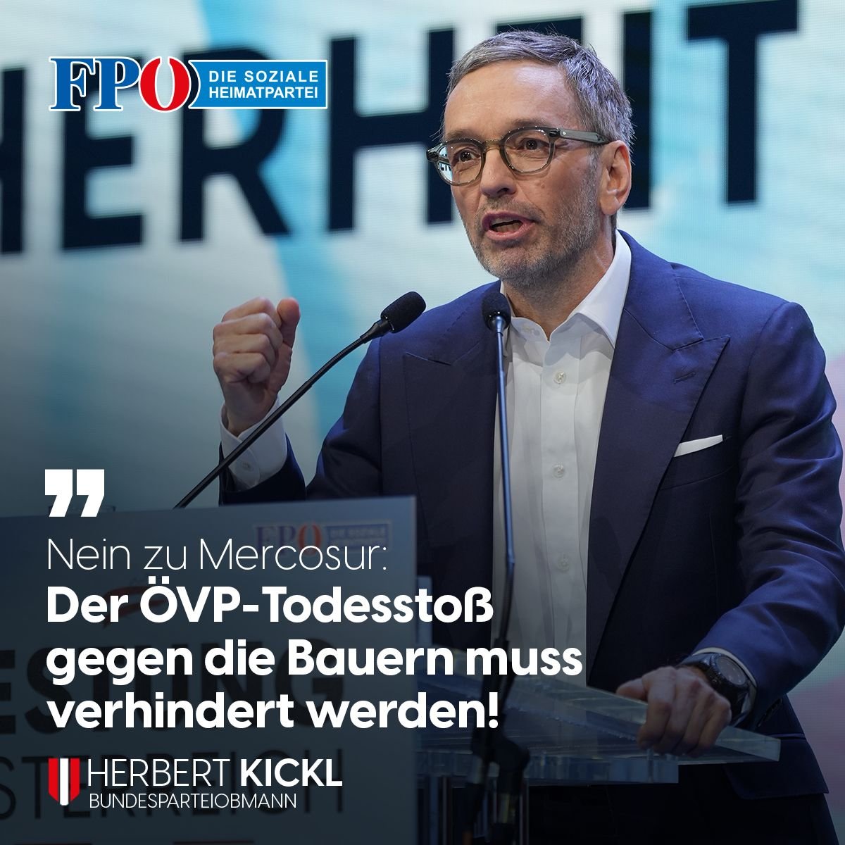 FPOE_TV's tweet image. 😡EU-Kommission peitscht Mercosur-Abkommen durch
Das Mercosur-Handelsabkommen bedeutet, dass der heimische Markt mit Billigprodukten aus Südamerika überflutet wird. Während unsere Bauern strengen Auflagen unterliegen, gelten in Südamerika viel geringere Umwelt- und