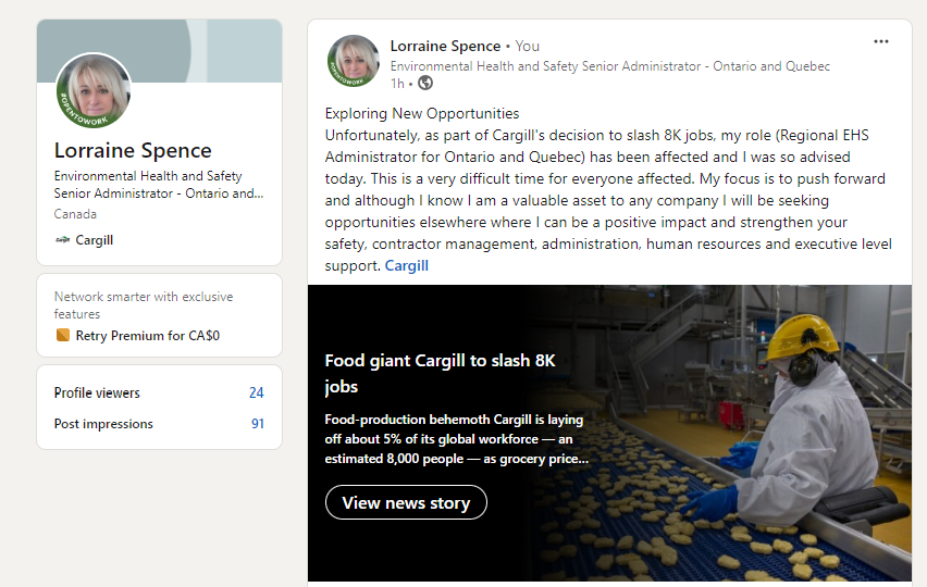 spency0625's tweet image. Due to @Cargill latest slash of 8k employees I find myself one of the casualties. Sending prayers to all affected, valuable, dedicated and highly experienced individuals 🙏  #openforwork
