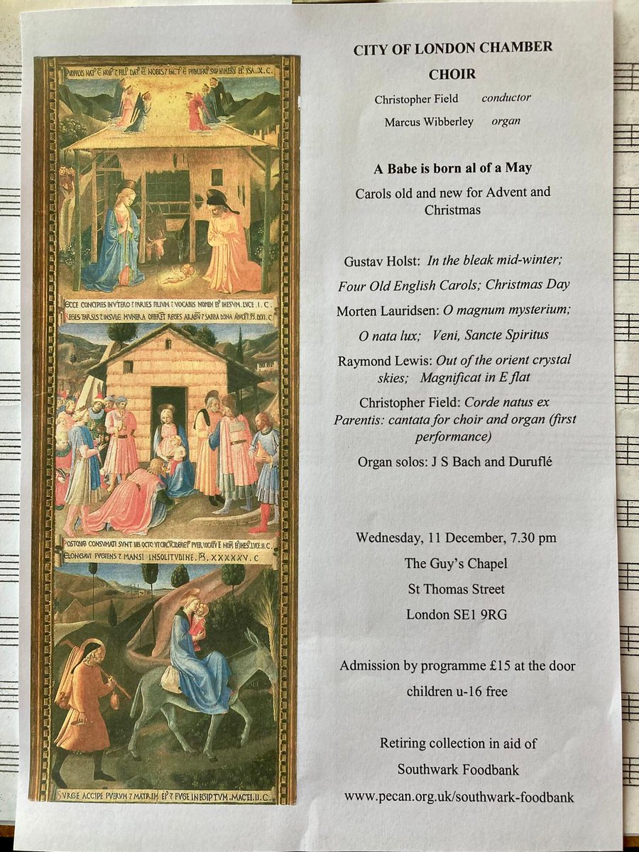 ClcChoir's tweet photo. Nearly there! All welcome to our concert on Wednesday 11 Dec at 7.30 at Guy's Chapel at Guy's Hospital. https://t.co/Ic6SQ8Xc3S