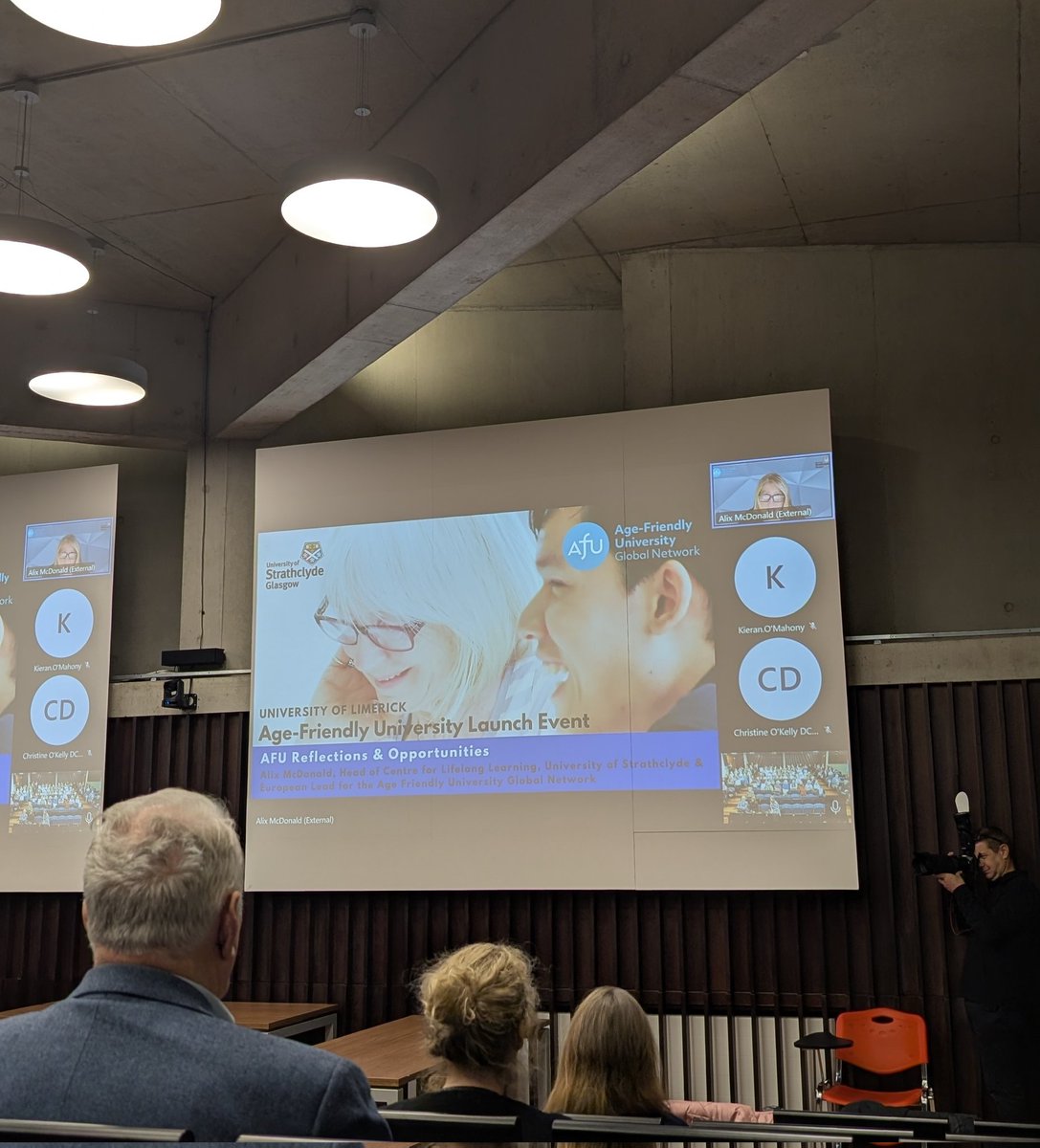 Siobhán O'Reilly (@siobhanoreilly_) on Twitter photo Great to be at the UL Age Friendly Launch. An insightful talk from <a href="/RoseAnnekenny1/">Rose Anne Kenny</a> highlighting the benefits of creative activities 💃
Intergenerational practice is essential in tackling ageism and creating age friendly societies. I am excited to see what the future holds in UL Great to be at the UL Age Friendly Launch. An insightful talk from <a href="/RoseAnnekenny1/">Rose Anne Kenny</a> highlighting the benefits of creative activities 💃
Intergenerational practice is essential in tackling ageism and creating age friendly societies. I am excited to see what the future holds in UL