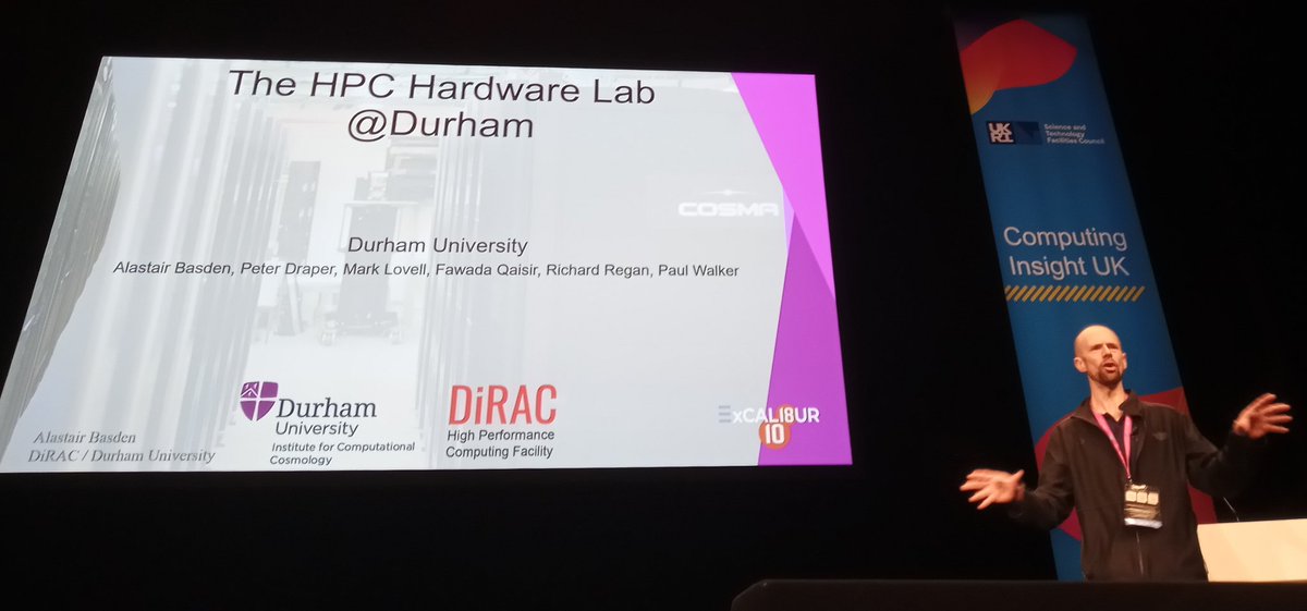 ExCALIBUR exascale programme (@ukexascale) on Twitter photo Saved the best till last at #CIUK2024 where Alastair Basden talks about the <a href="/durham_uni/">Durham University</a> hardware lab, part funded by #ExCALIBUR Saved the best till last at #CIUK2024 where Alastair Basden talks about the <a href="/durham_uni/">Durham University</a> hardware lab, part funded by #ExCALIBUR