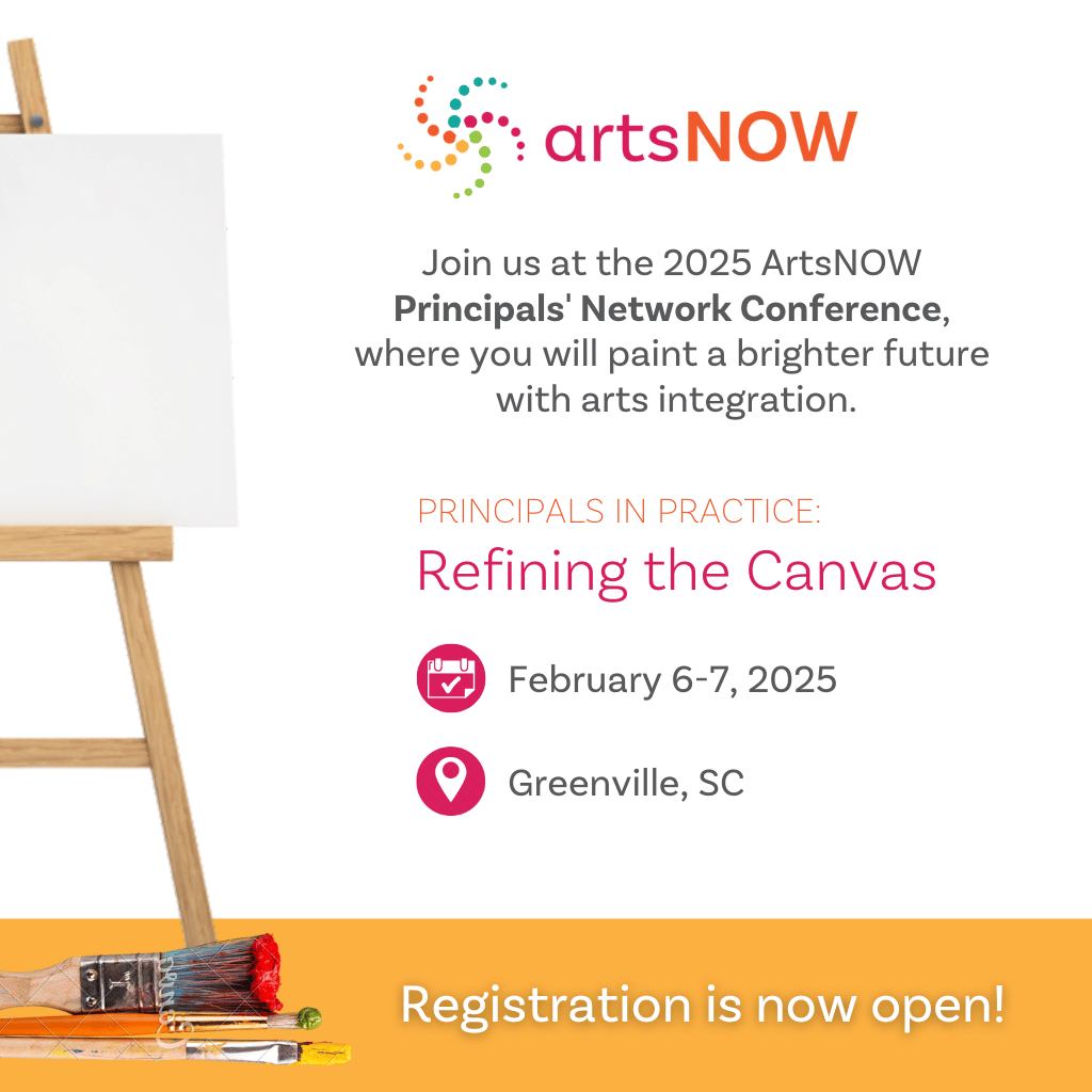 ABCInstituteSC (@abcinstitutesc) on Twitter photo Ready to 'Refine the Canvas'? Join ArtsNOW at the 2025 Principals' Network Conference, February 6-7 in Greenville, SC!
Registration is now open, and space is limited, so click the link below to secure your spot today!
Register here: artsnowlearning.org/principals-netβ¦
#ArtsNOW Ready to 'Refine the Canvas'? Join ArtsNOW at the 2025 Principals' Network Conference, February 6-7 in Greenville, SC!
Registration is now open, and space is limited, so click the link below to secure your spot today!
Register here: artsnowlearning.org/principals-netβ¦
#ArtsNOW